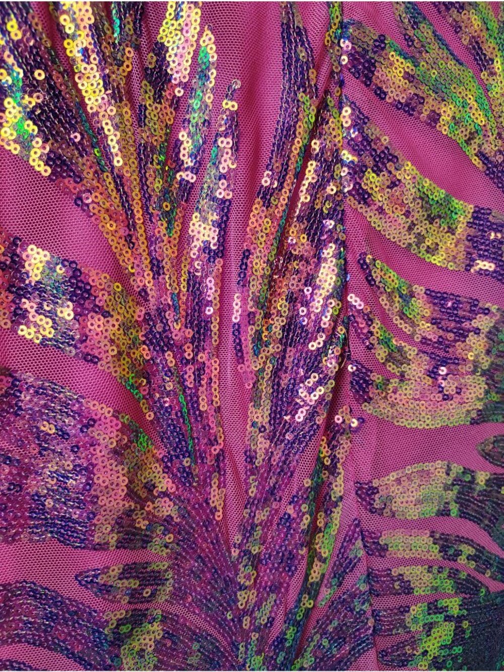 NEW Giffniseti Sequin Prom/Formal Dress Womens Small Pink Holographic Mermaid - Picture 10 of 17